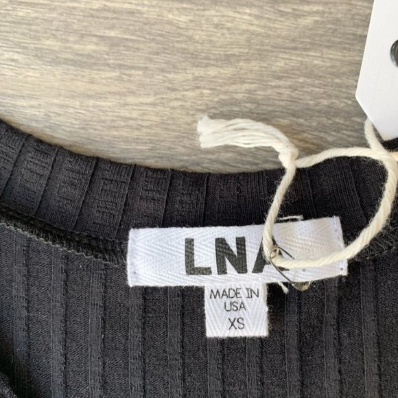 Revolve LNA Ribbed Midi Union Dress Black Size XS - Picture 14 of 16